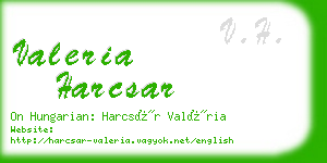 valeria harcsar business card